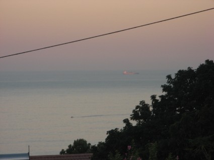 Afternoon view of the sea from house